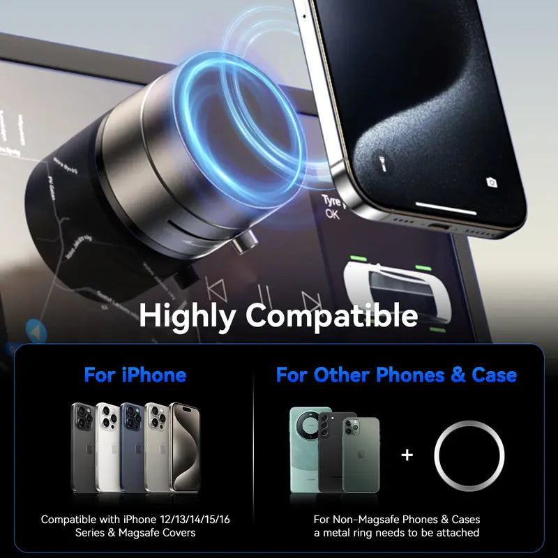 XO Magnetic Vacuum Phone Holder – Foldable, Adjustable & Portable