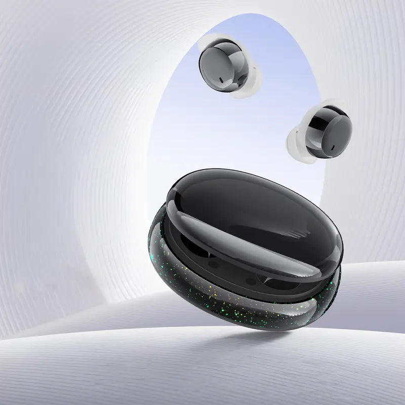 Invisible Wireless Bluetooth 6.0 Stereo Earbuds - Ultra-Light Design, Noise Isolation, Secure Fit, Touch Control, Automatic Charging, Soft Silicone Cushions, Deep Bass Stereo, Box Pack - Ideal for Side Sleepers