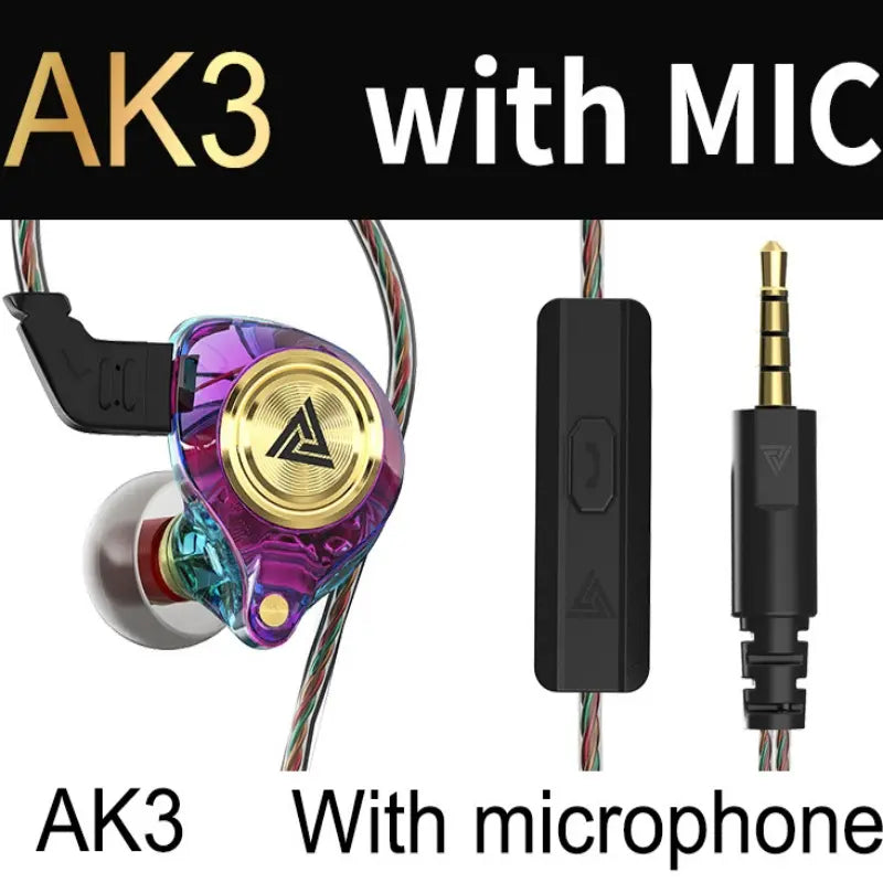 AK3 In-Ear Monitor Earphones – HiFi Sound, Transparent Design & Detachable Cable