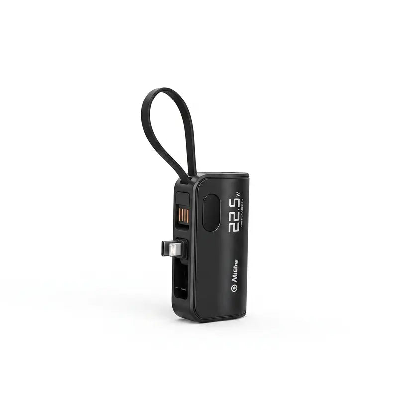 AikEing 5000mAh Mini Power Bank – 22.5W Fast Charging, 4 Built-in Cables & Digital Display